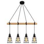 FORCOSO Drewniana lampa wisząca