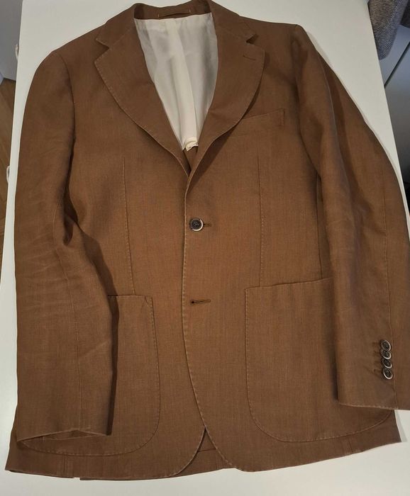 Garnitur Suitsupply r. 46 – Irlandzki Len Spence Bryson (Half Canvas)