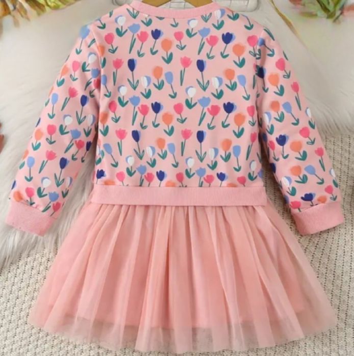 Nowa sukienka dresowa tiul rozm. 1122cm, 6-7lat, na codzień