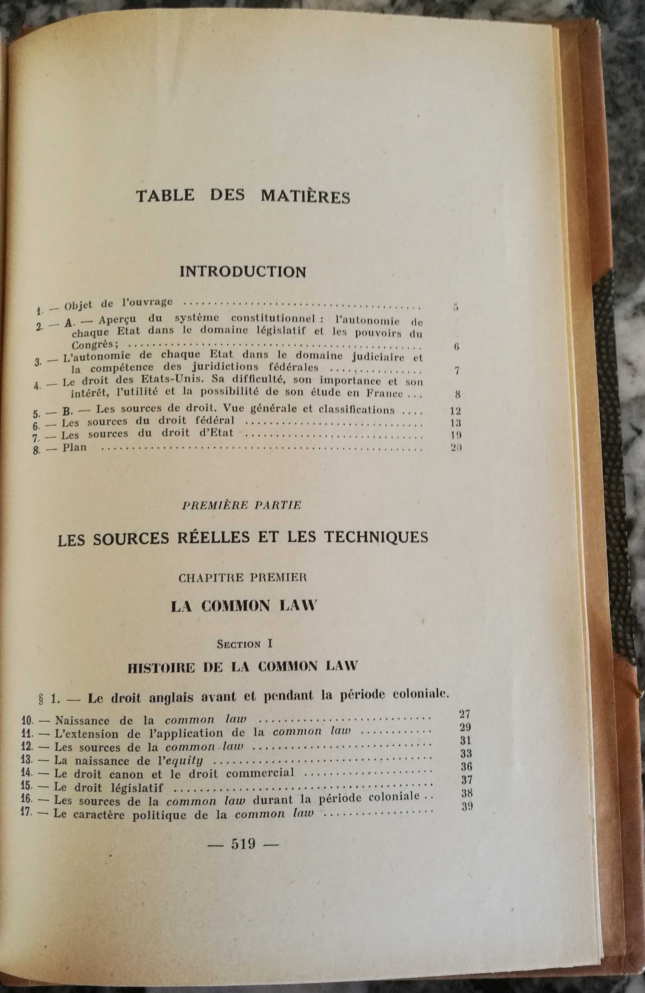 Le droit des Etats-Unis d'Amérique - Tunc