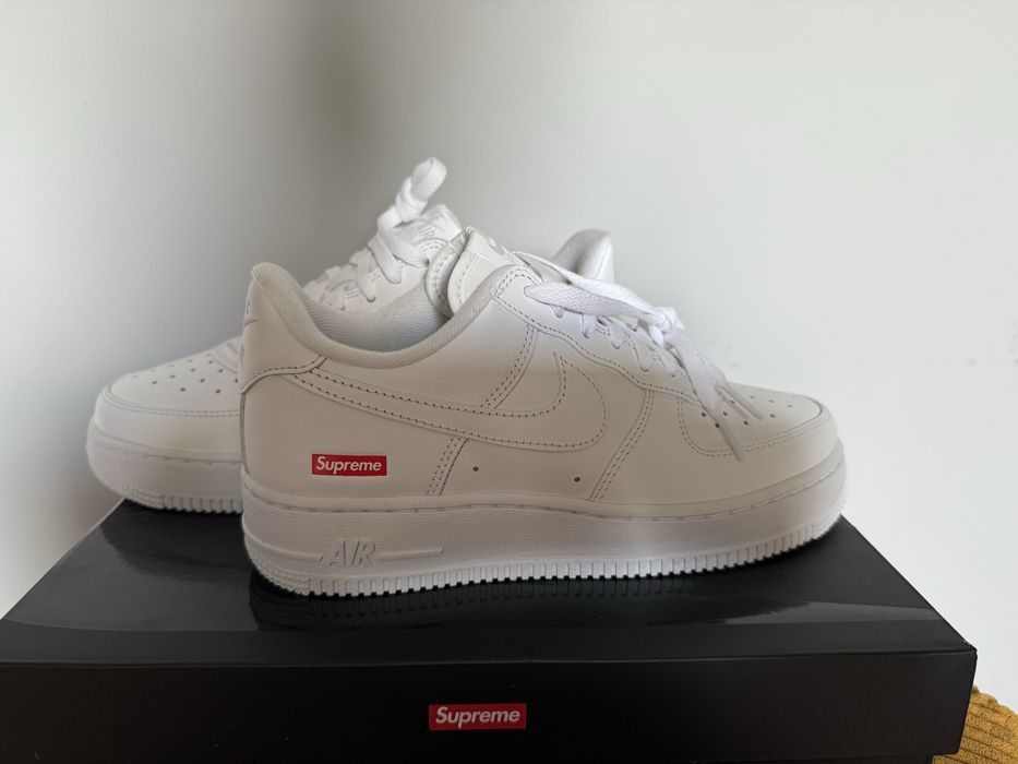 Buty Nike Air Force 1 x Supreme "White" limitowana edycja, 38,5
