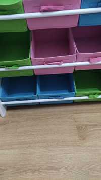 Móvel/estante de arrumação infantil caixas coloridas para arrumação