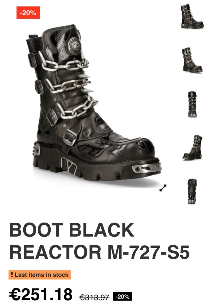 Черевики New Rock boot black reactor M-727-S5