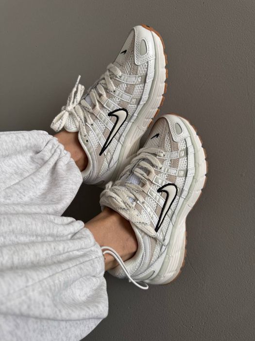 БЕЗ ПЕРЕДОПЛАТ‼️ Жіночі кросівки Nike p-6000 WHITE / BLACK SWOOSH