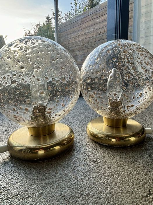 Dwie złote Lampki Kule Saku Luchten by Helena Tynell  lata 1960te