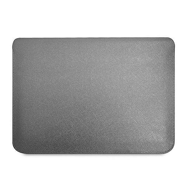 Pokrowiec Guess Saffiano Triangle Logo na laptopa 16'' - srebrny