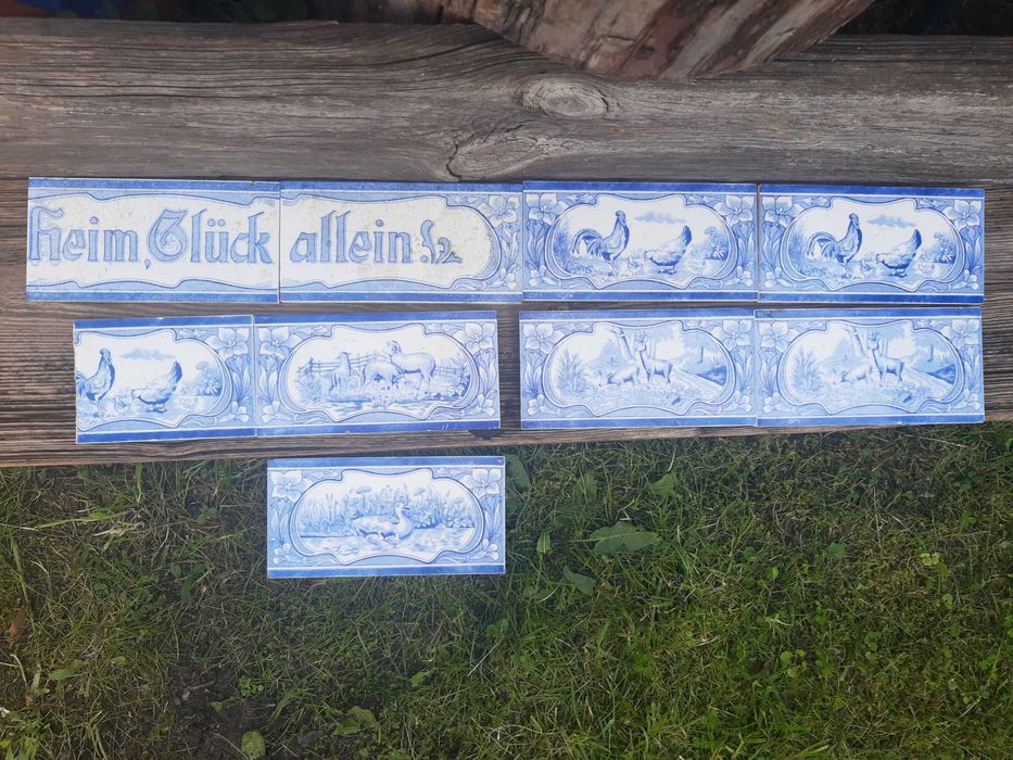 Płytka ceramiczna, przedwojenna, Meissen, Miśnia, antyk