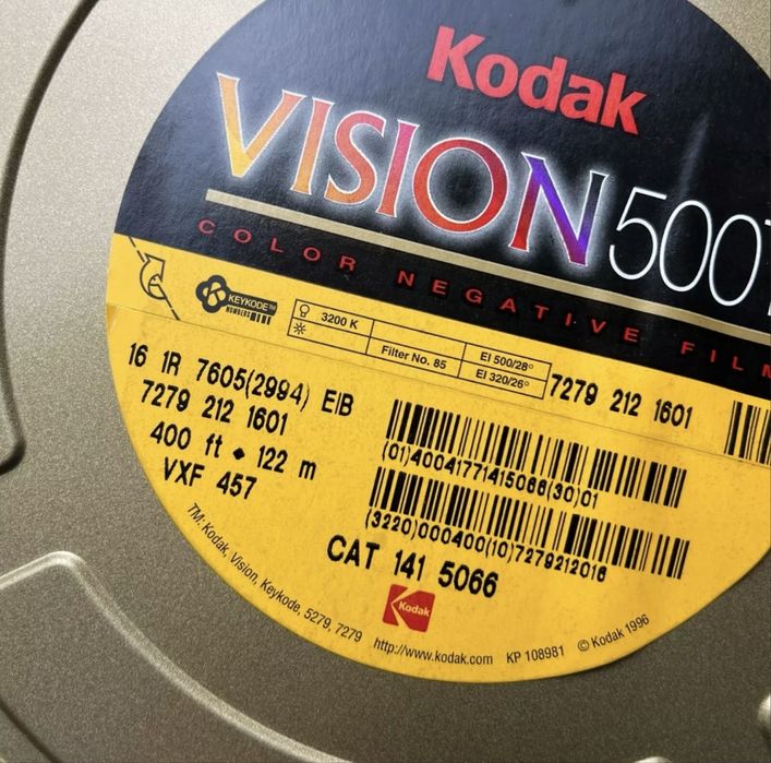 Бабіна фотоплівки Kodak Vision 500T