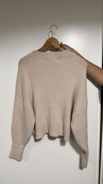 Camisola/malha de inverno rosa pull and bear