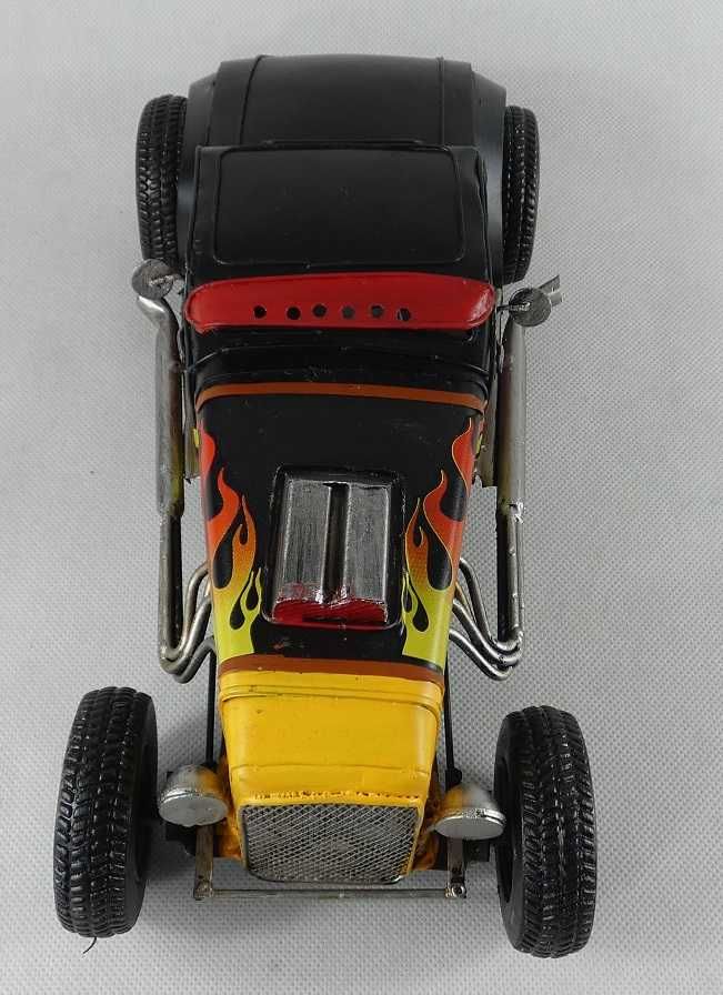 Metalowy model pojazd HOT ROD auto ogień FIRE 32cm