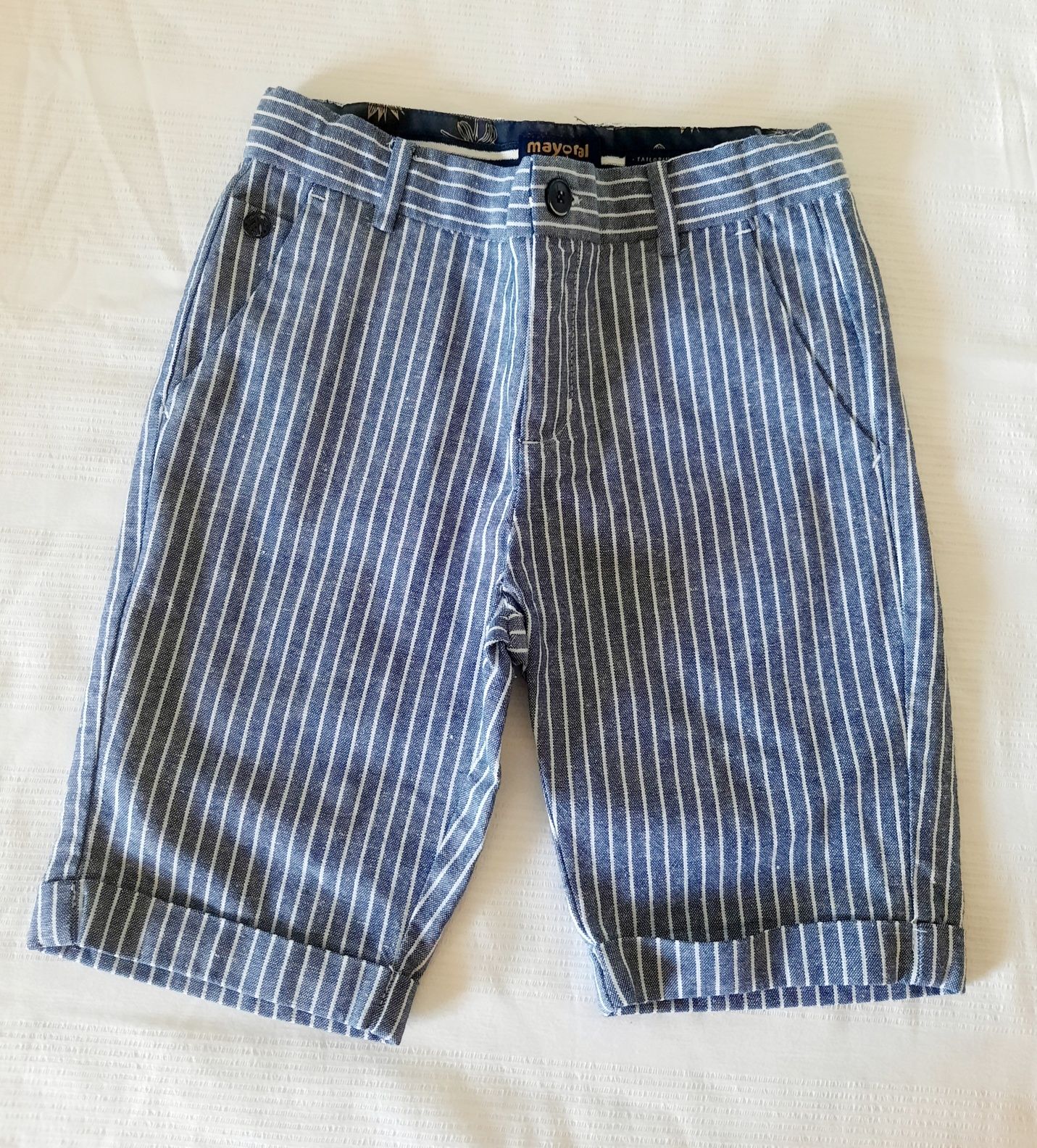 Conjunto de verão para menino: calções de linho+t-shirt - 6 anos
