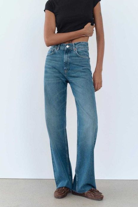 NEW! Женские джинсы на высокой посадке Wide Leg High Waist Full Length