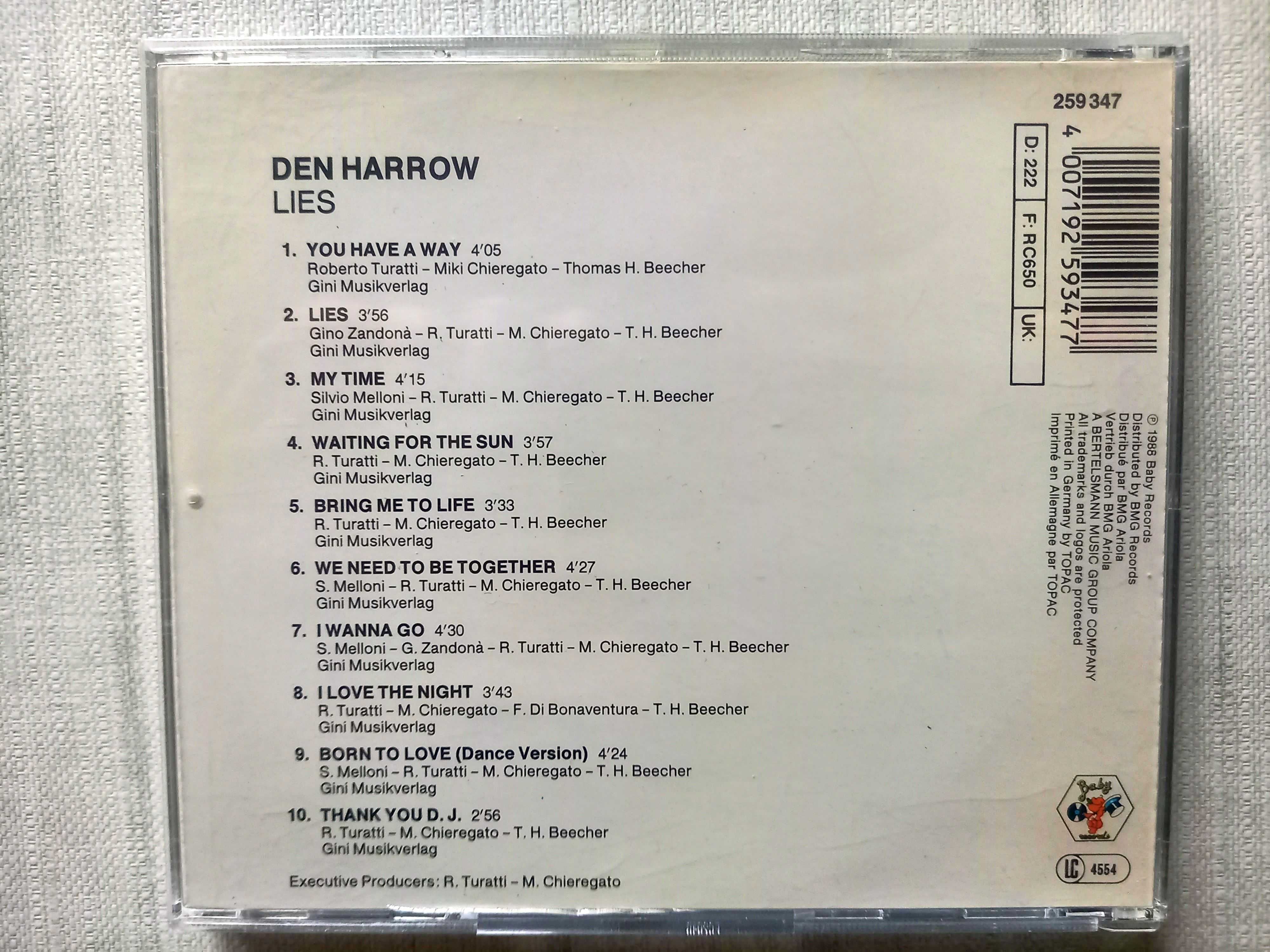 Den Harrow – Lies [Italo-Disco 1-sze wyd. 5,5/6]