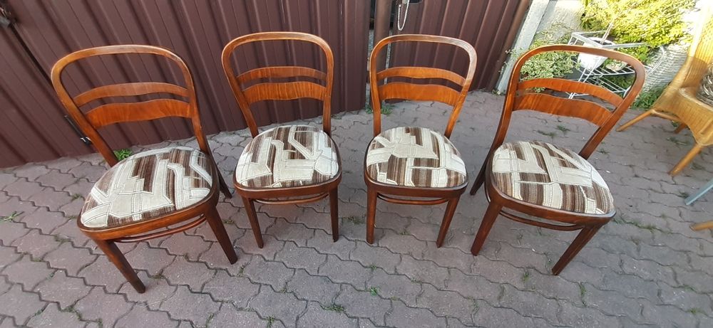 Krzesła drewniane  retro vintage prl