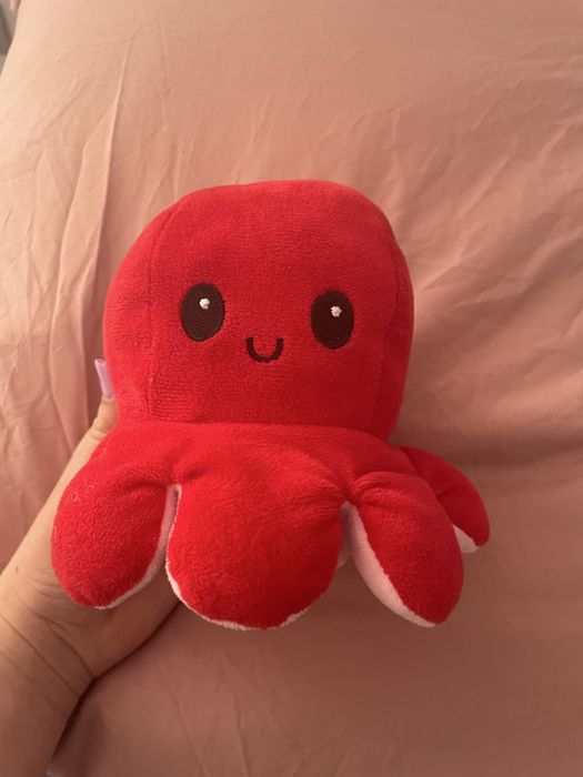 Odwracana osmiorniczka rozowa i czerwona