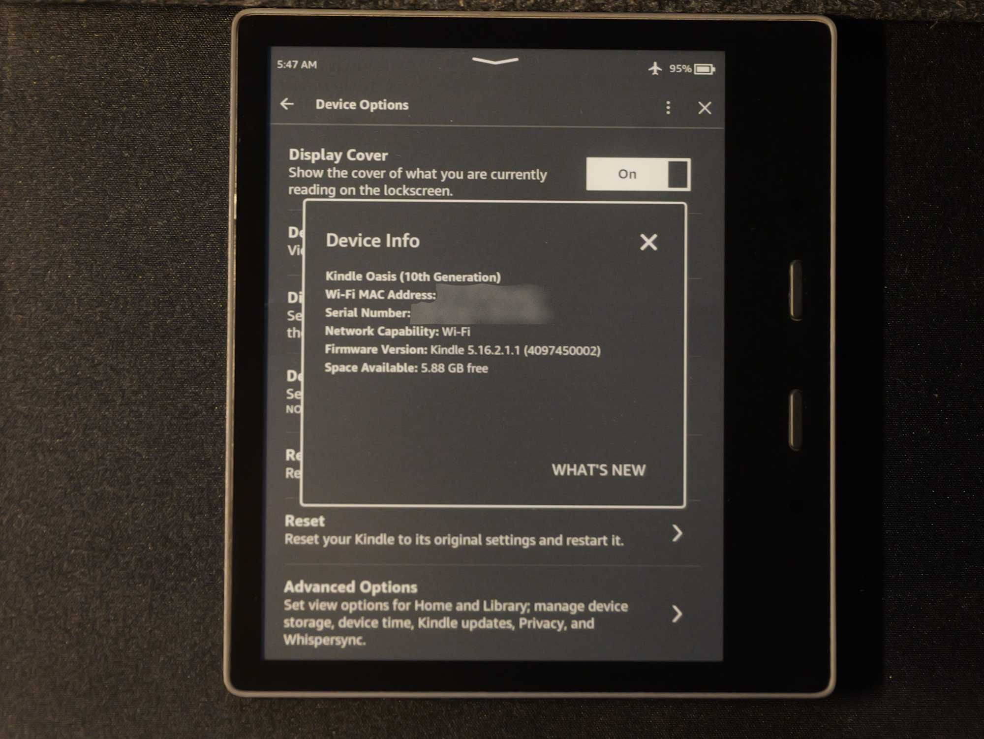 Kindle Oasis (10ª Geração) 8GB - COMO NOVO, Modelo Descontinuado