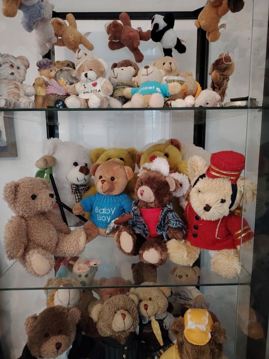 Coleção de ursos peluche