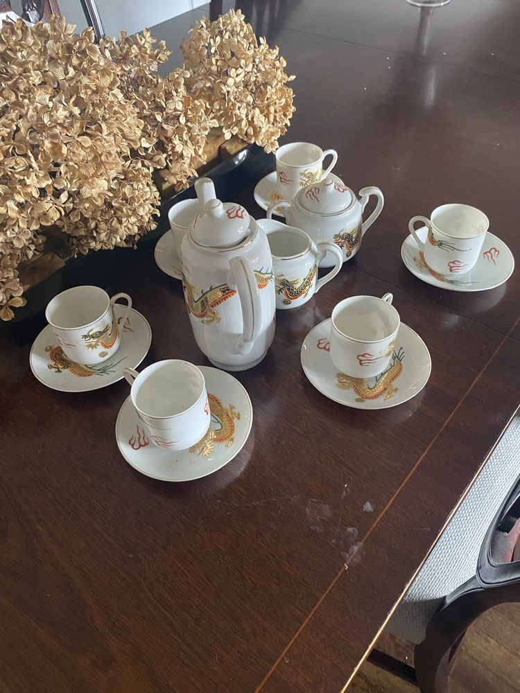 Servico cafe cascinha dragao japones