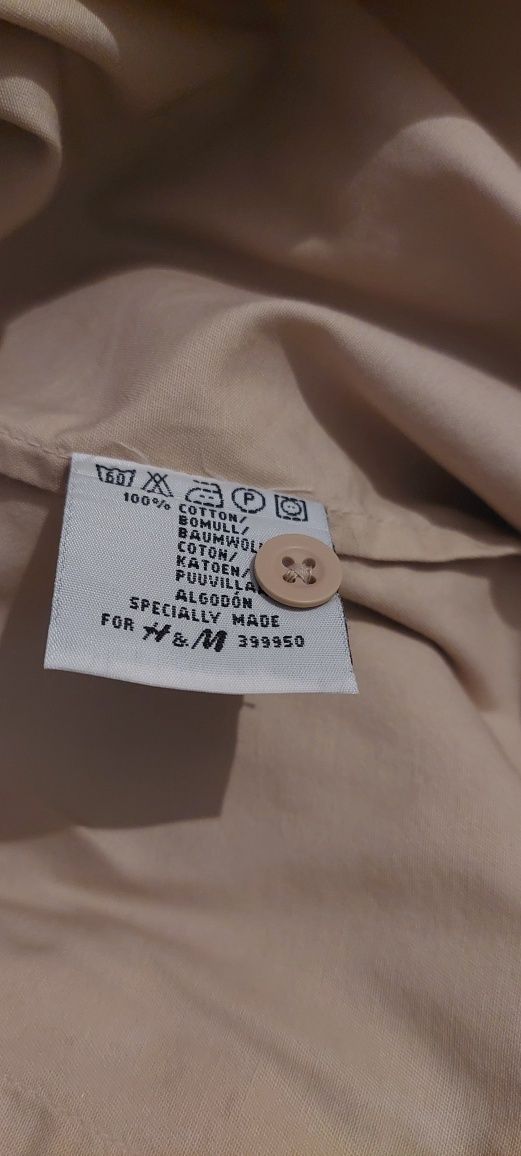 Koszula damska beżowa długi rękaw H&M