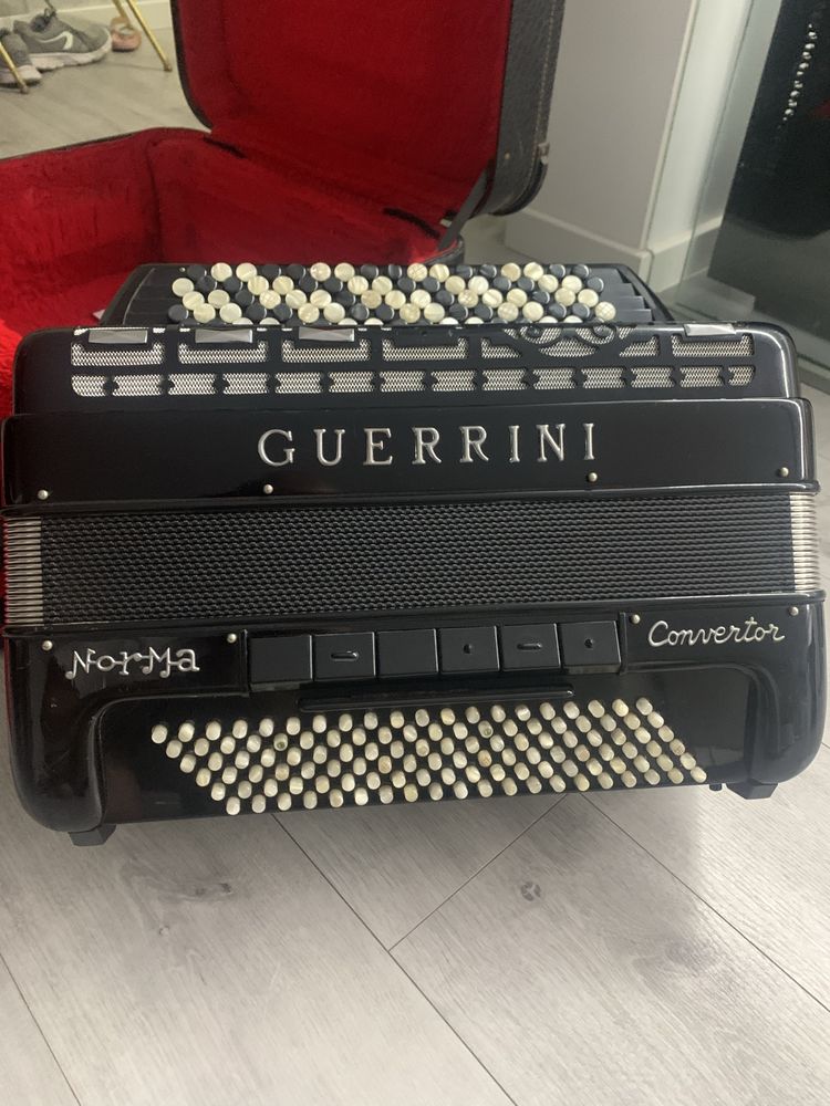 Acordeão guerrini 120bx c/ conversor