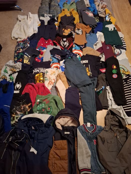 Paka ubran dla chlopca 116 122 h&m next levis marvel minecraft