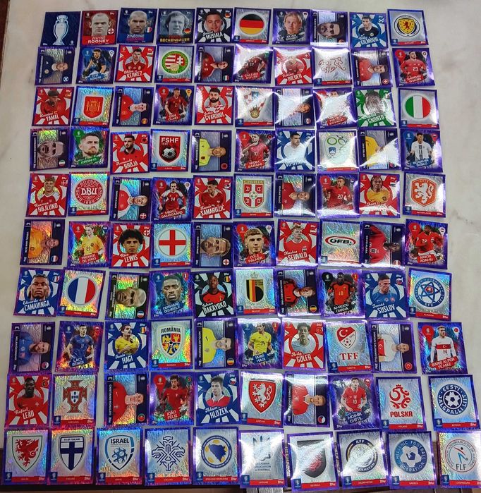 Euro 2020 set completo paralelos roxos