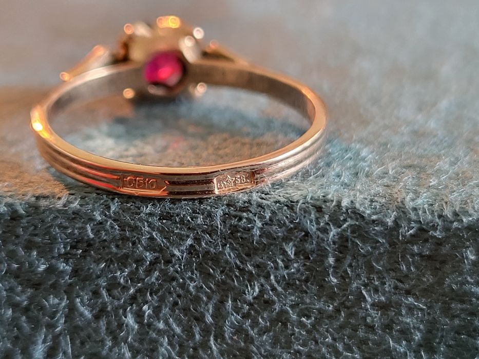 Pierscionek złoto próby 583 vintage retro