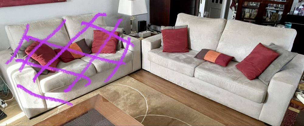 Sofa grande moderno 3 / 4 lugares