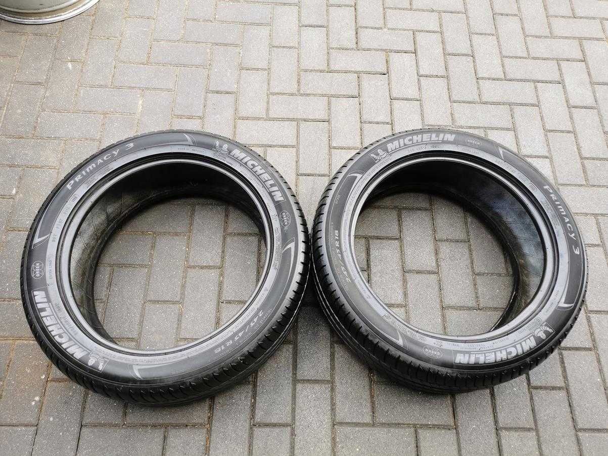 245/45 100W R18 MICHELIN Primacy3 7mm 2015r Letnie Opony 2szt Ładne