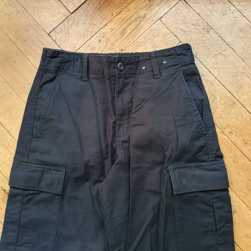 Spodnie uniqlo bojówki cargo czarne joggery