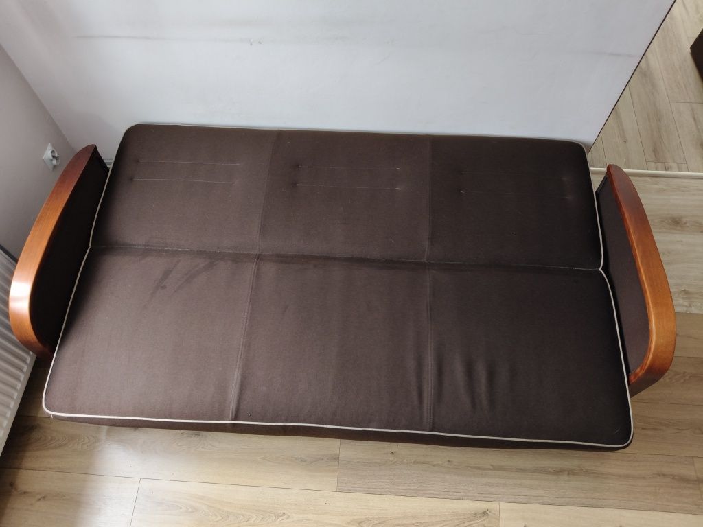 Kanapa sofa tapczan z pojemnikiem Brązowy
