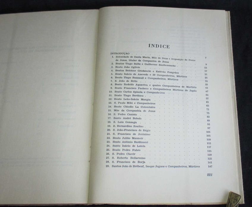 Livro Santos e Beatos da Companhia de Jesus