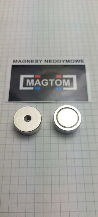 Uchwyt magnetyczny UM 19x8 M4 magnes neodymowy w obudowie z gwintem