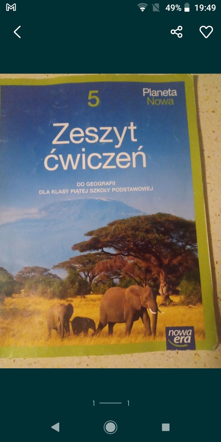 Zeszyt ćwiczeń geografia klasa 5 ćwiczenia zapisane uzupełnione