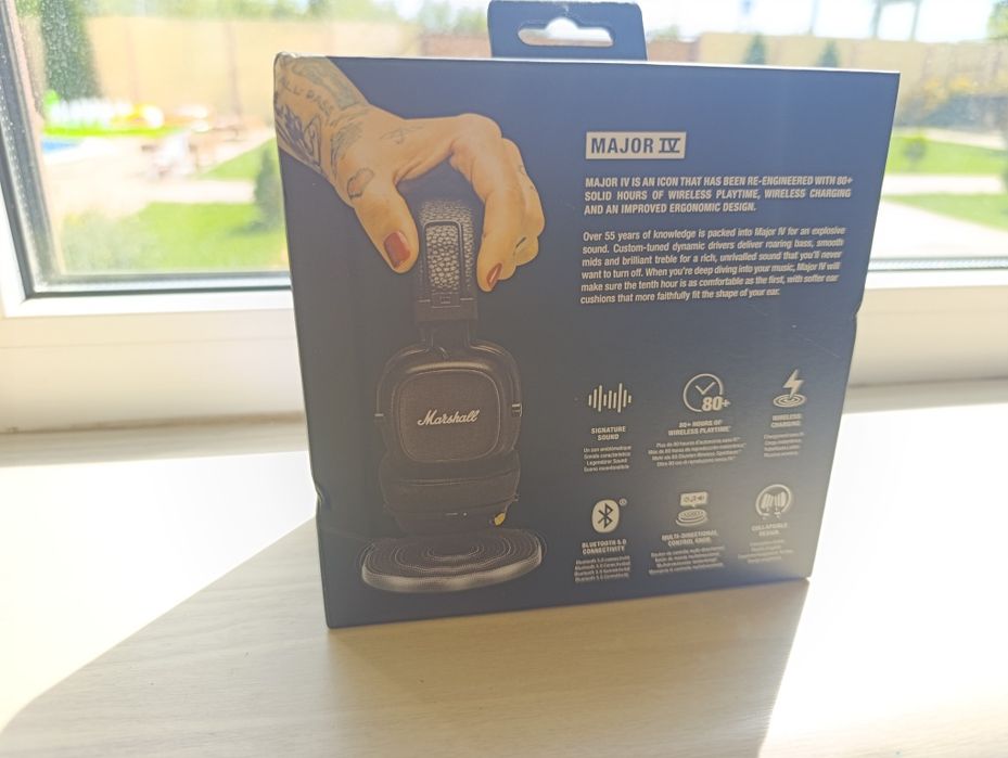 Навушники нові Marshall Major IV Bluetooth Black