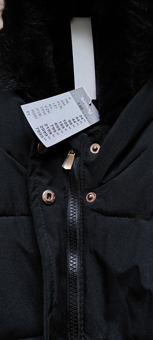 Курточка куртка пальто єврозима демісезон деми утеплена 140 Sinsay
