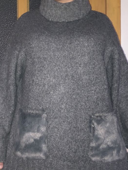 Светр теплий 62-66 світер великого розміру батал