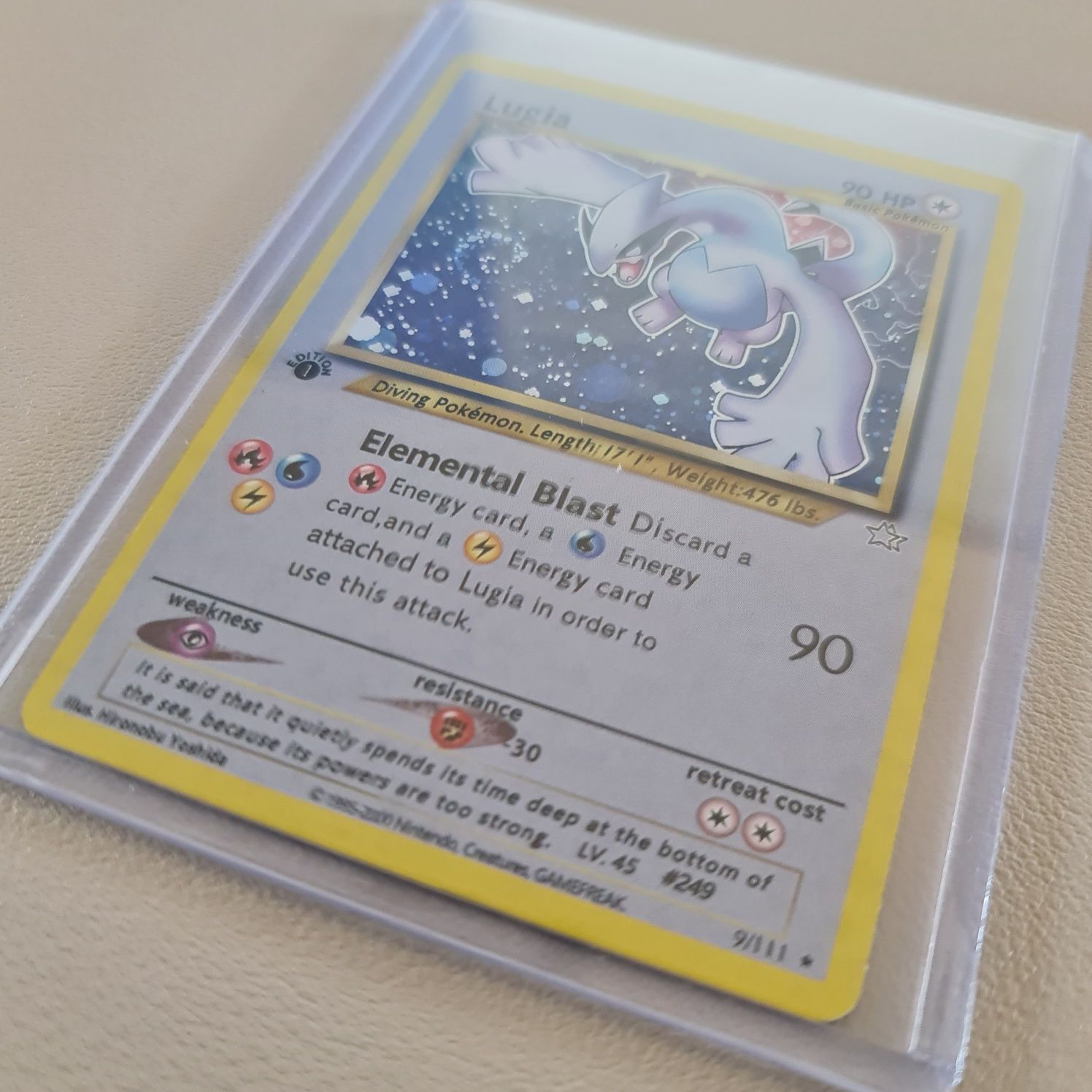 Carta Pokémon Lugia 9/111 Holo [Neo Genesis] - Capa Protetora Incluída