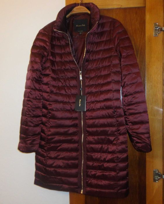 Kispo/ casaco penas bordeaux Massimo Dutti