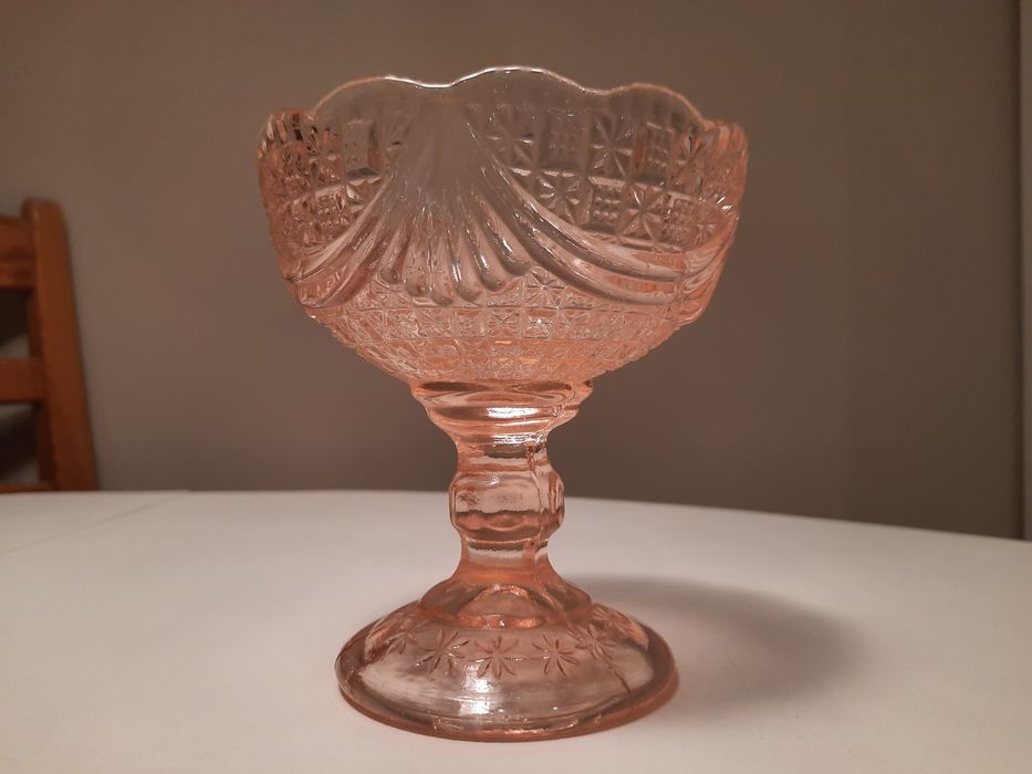 Cukiernica PRL rozaliowa cukiernica wachlarze HSG Ząbkowice!!!