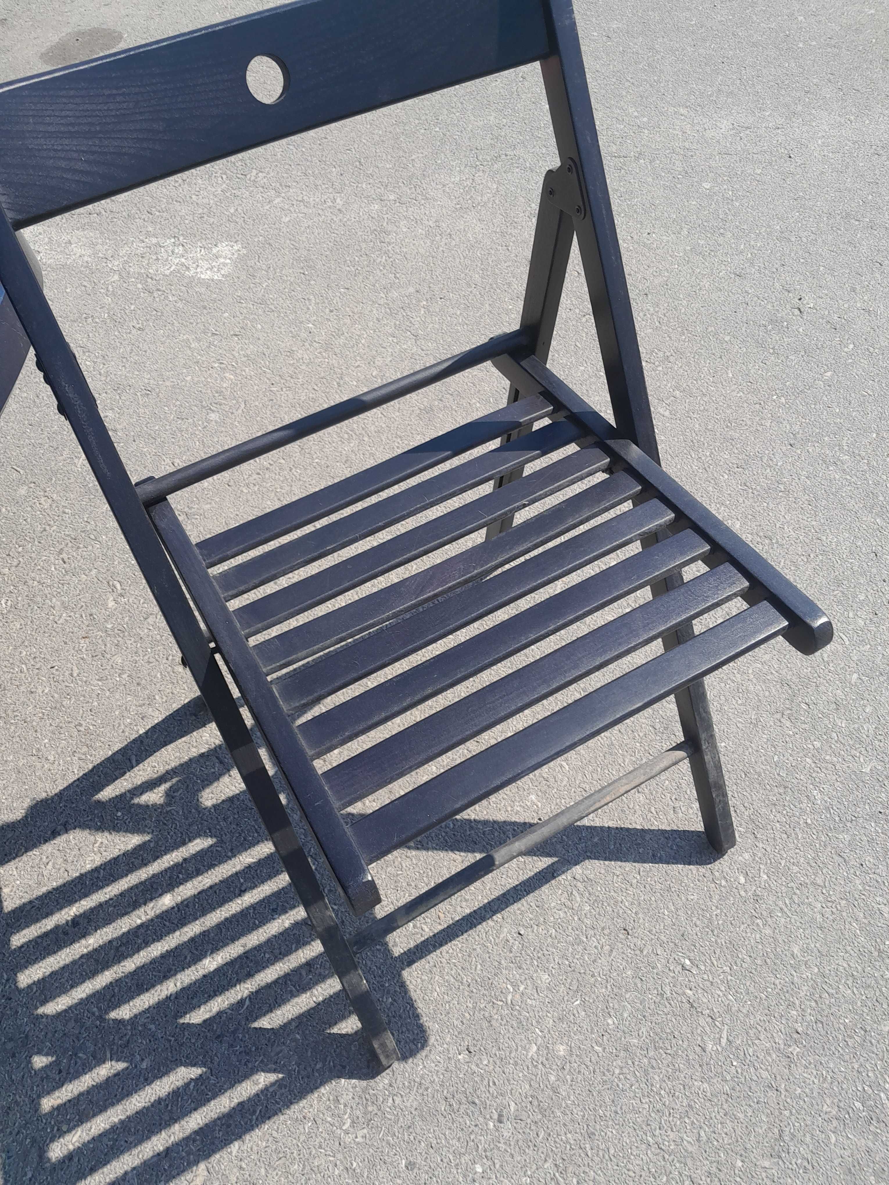 Krzesło IKEA czarne składane 2 sztuki