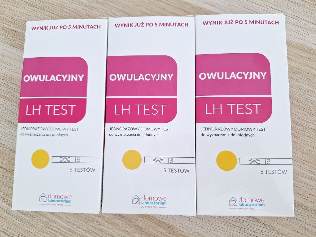 Testy owulacyjne Domowe laboratorium 3 opakowania po 5 szt