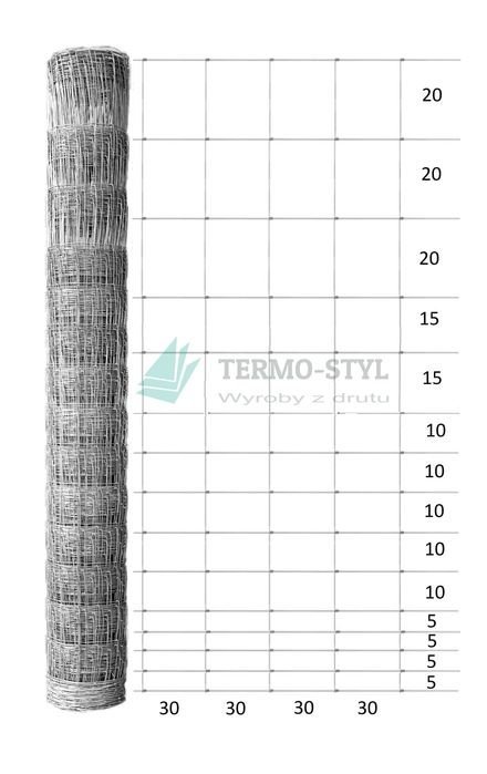 Siatka leśna ogrodzeniowa 160/15/30 zagęszczona Wysyłka za pobraniem