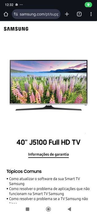 TV Samsung de 40 polegadas.