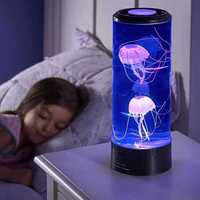 Дитячий LED нічник Jellyfish Акваріум з медузами живлення USB 25,5см