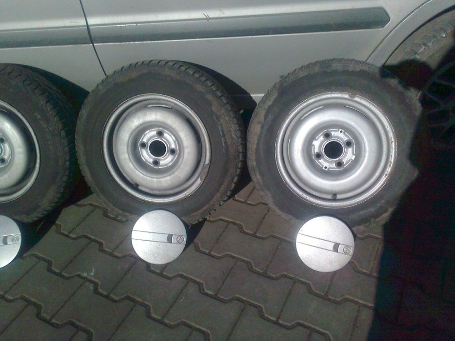 4 Koła Felgi Stalowe 13 Srebrne Kołpaki Dekle Kapsle VW Golf 2 II 4x10