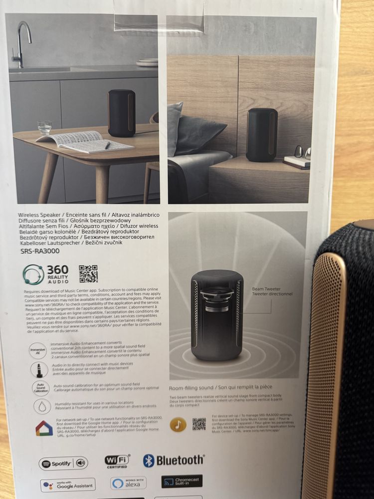 Głośnik Bluetooth Sony SRS-RA3000 high end