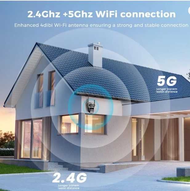 POCZWÓRNA Kamera Obrotowa WIFI IP SMART 20MPX Detekcja 6K ALARM 10x