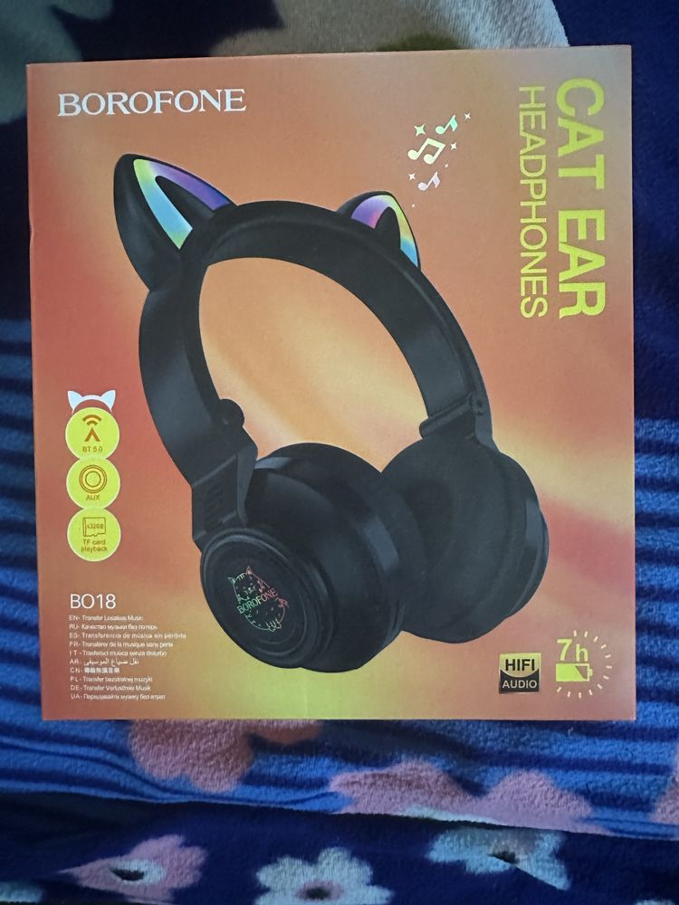 Продам наушники borofone cat