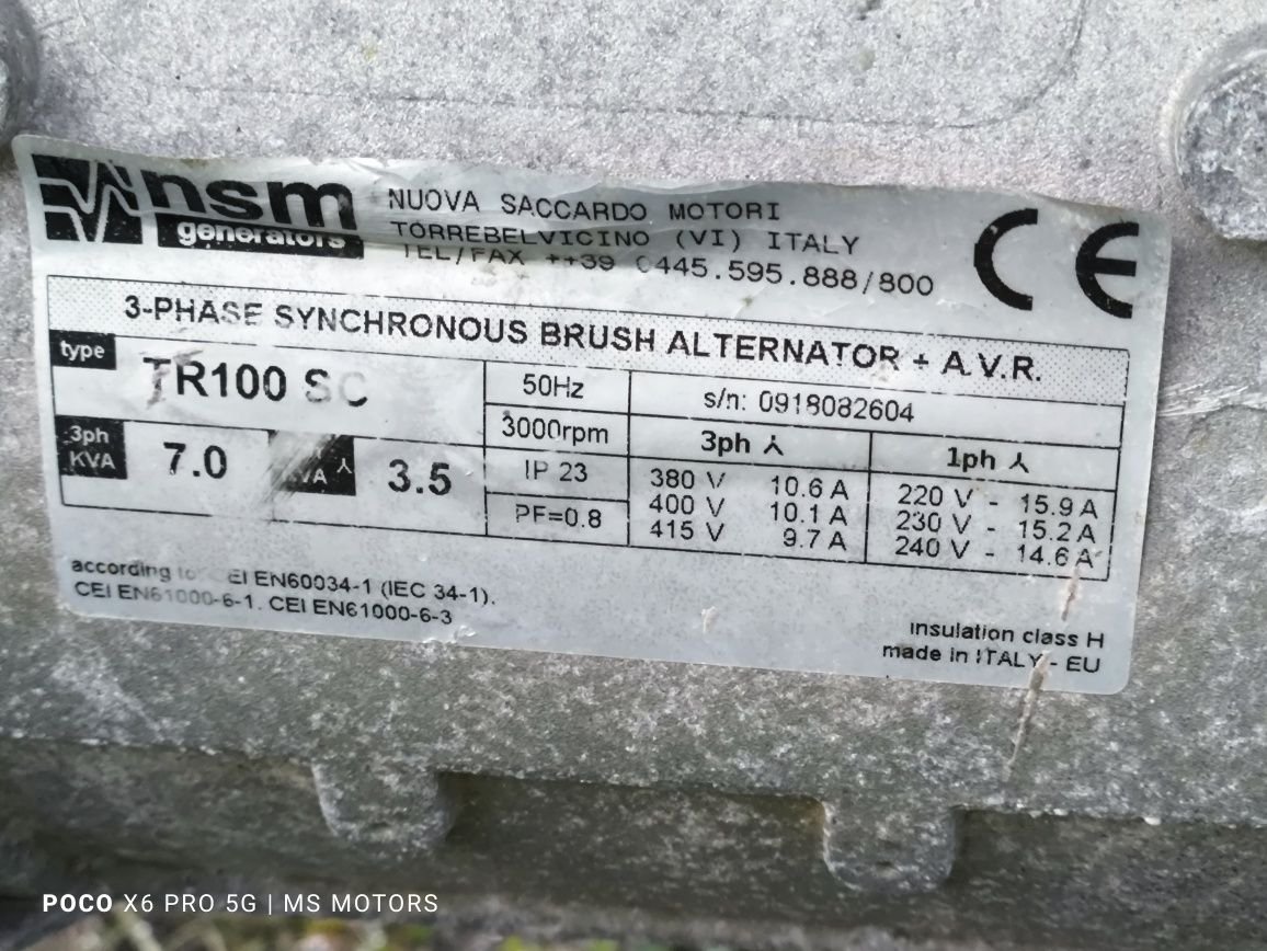 Agregat prądotwórczy PRAMAC 7KW 400V + 230V